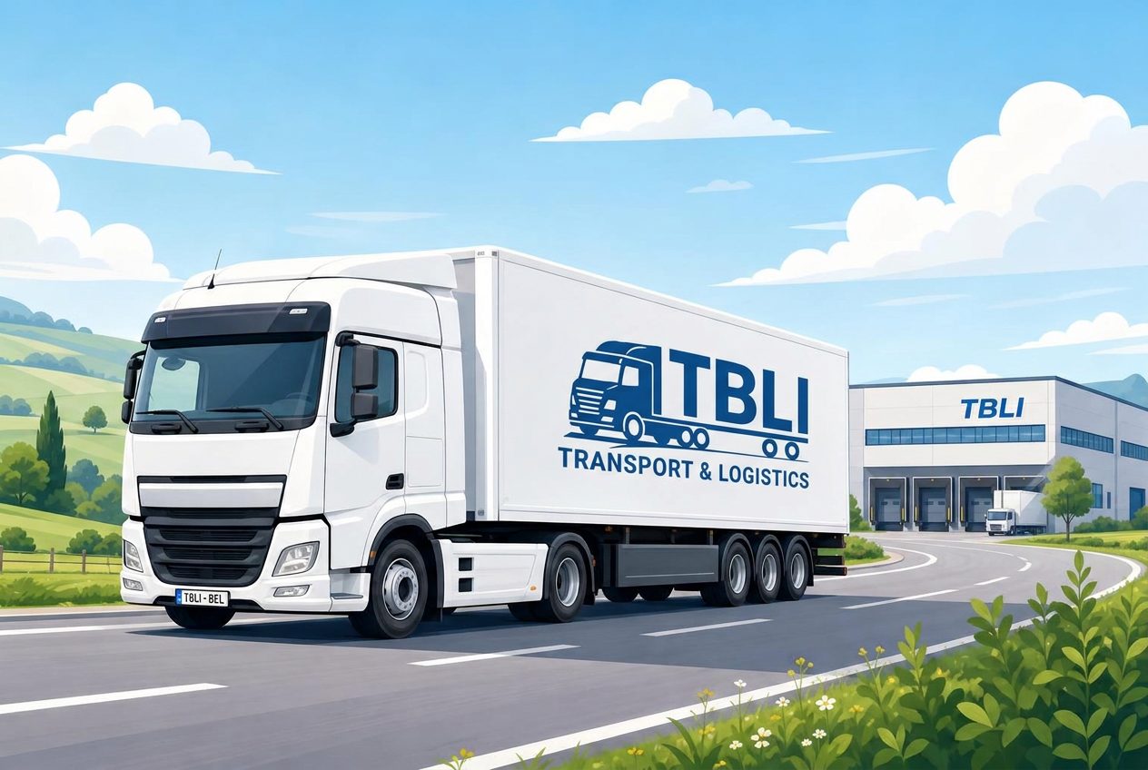 Camion TBLI sur une route ensoleillée